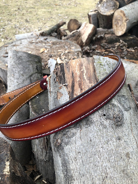 Classic Leather Belt/ Design Stitched