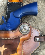 Drop Leg Holster Laser Engraved with "Don't Tread On Me" Concho