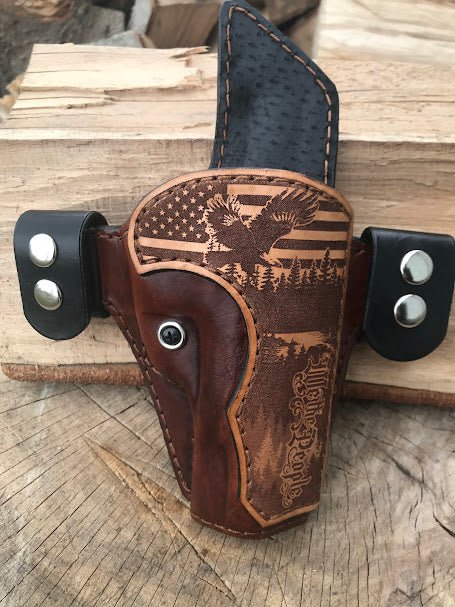 The Freedom Holster- Reinforced Guard- OWB- Eagle Scene 1