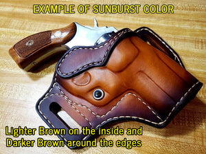 Reinforced Guard/ Hand Tooled Retention Leather Holster OWB